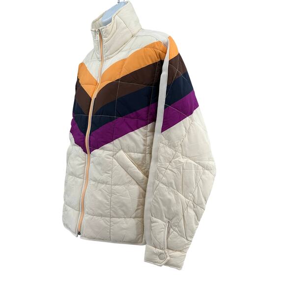 FP Movement Hatch Pippa Maternity Jacket WMNs XS Ivory Stripe Full Zip OB2025522 - Picture 11 of 16